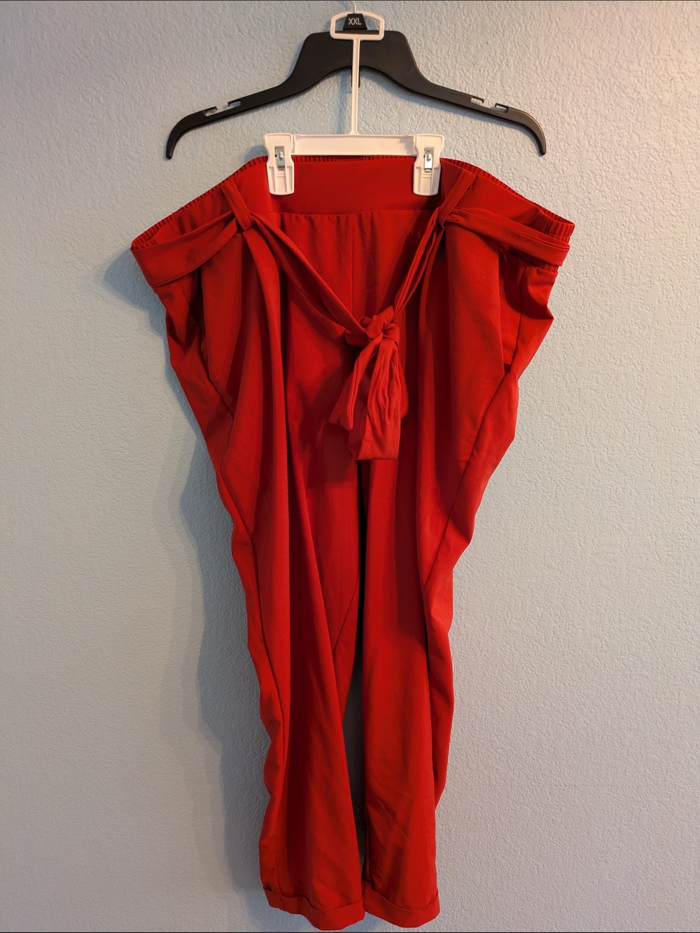 Torrid Red Pants with Front Tie Detail